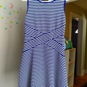 Blue and white striped dress, size M, truille.